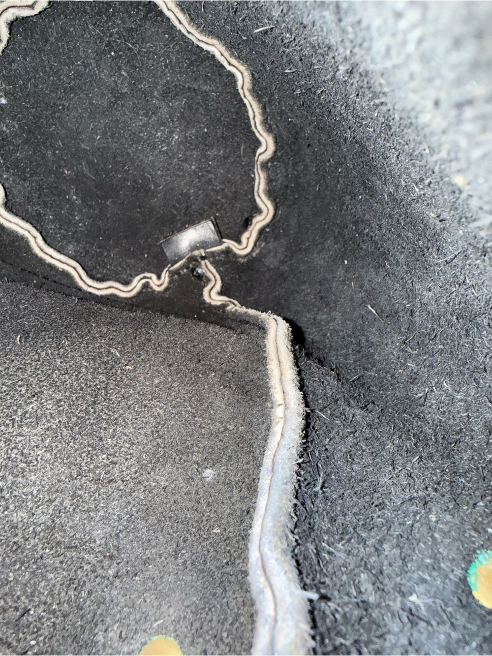 Black Leather Drawstring Bucket Bag - Picture 10 of 10